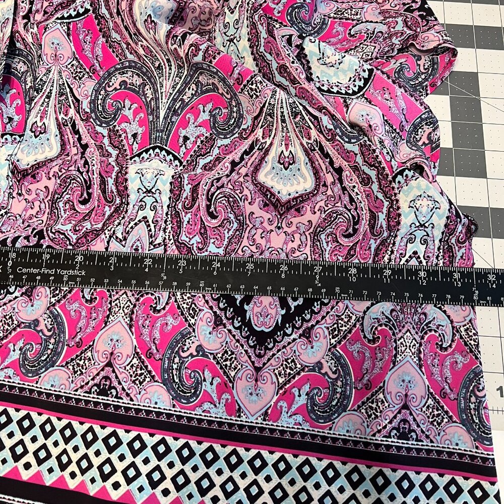 IMAN GLOBAL CHIC Luxury Resort Navy & Pink Paisley-Print Kimono (Plus‎ 1X) - Picture 11 of 11